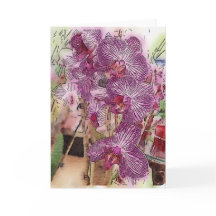 Customisable Orchids Greeting Card