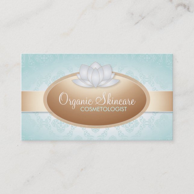 Customisable Organic Skincare Business Cards (Front)