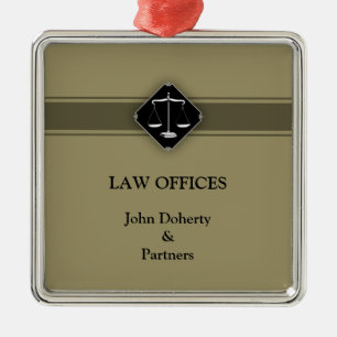 Customisable Ornament with Scales of Justice