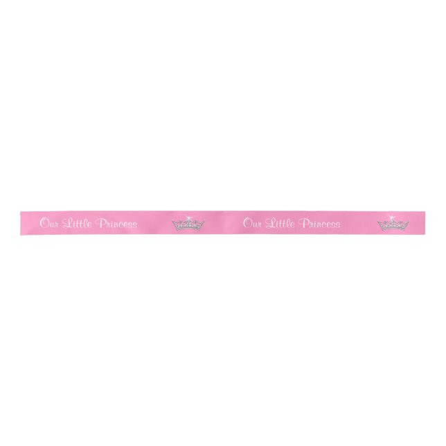 Customisable Our Little Princess Ribbon Your COLOR Satin Ribbon (Front)