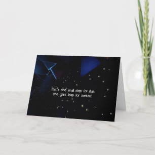Customisable Outer Space Theme Folded Greeting Card