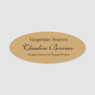 Customisable Oval Name Tag Badge Crafter Magnetic