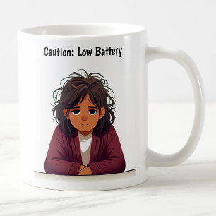 Customisable Overworked Mum Running on Fumes Coffee Mug