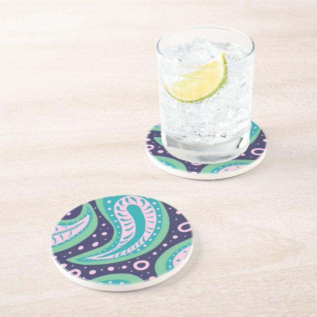 Customisable Paisley Coaster (Side)