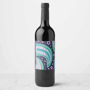 Customisable Paisley Food and Beverage Label Set