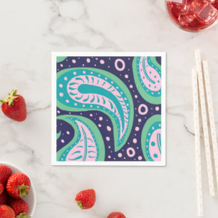 Customisable Paisley Paper Napkin