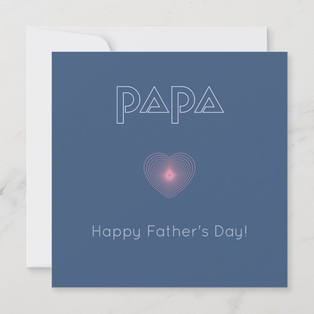 Customisable Papa, Guiding Light Greeting Card (Back)