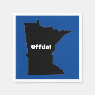 Customisable Paper Napkin, Minnesota, Uffda Napkin