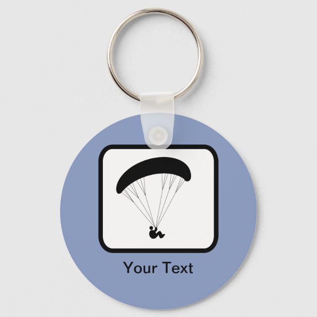 Customisable Paraglider Logo Key Ring (Front)
