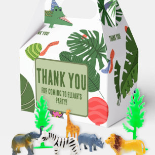 Customisable Party Animals Zoo Jungle Favour Box