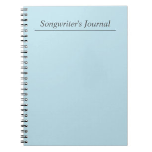 Customisable Pastel Blue Songwriter's Journal