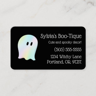 Customisable Pastel Ghost Business Card
