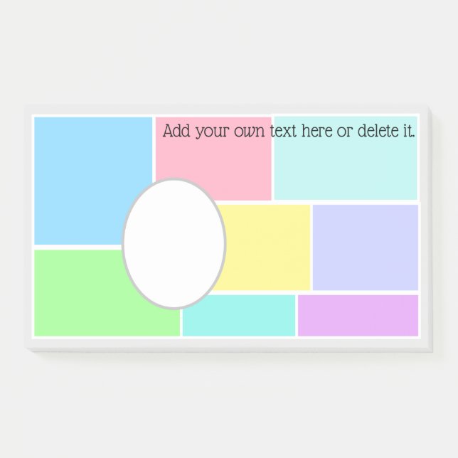 Customisable Patchwork Post-It Note Pad (Front)