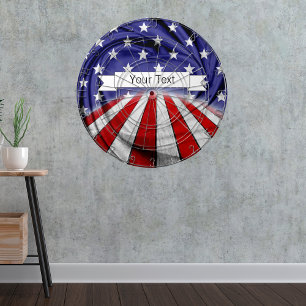 Customisable Patriotic American Flag Dartboard