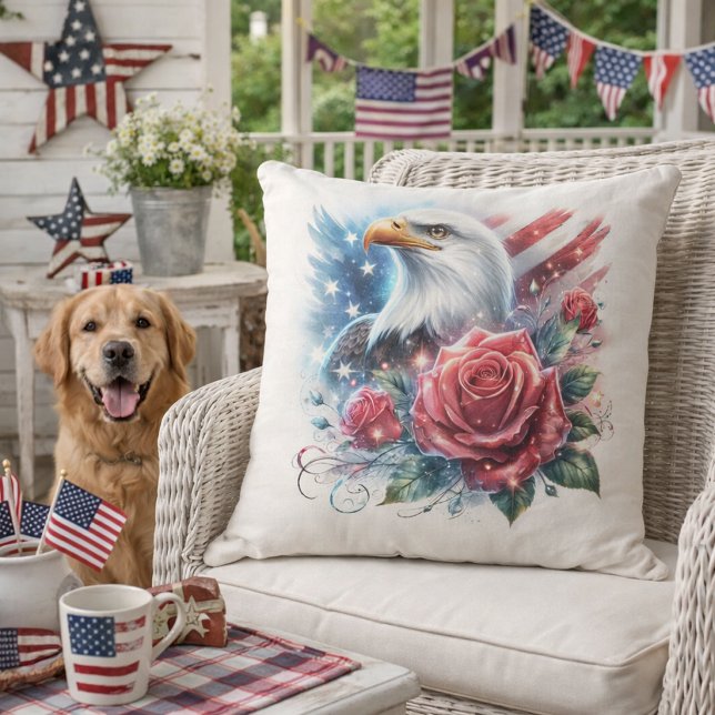 Customisable Patriotic Eagle Design Cushion (Creator Uploaded)
