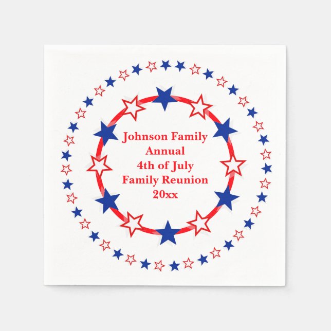 Customisable Patriotic Party Essentials Napkin (Front)