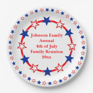 Customisable Patriotic Party Essentials Paper Plate