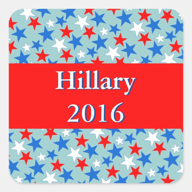 Customisable Patriotic Stars Square Sticker (Front)