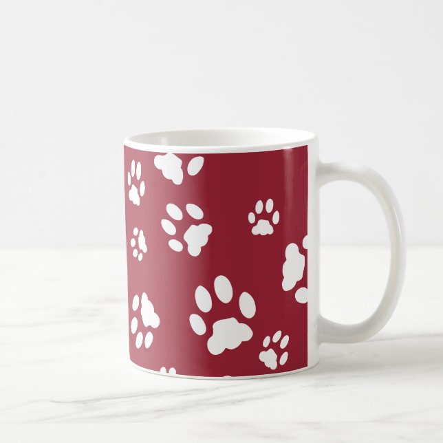 Customisable Paw Prints Coffee Mug (Right)