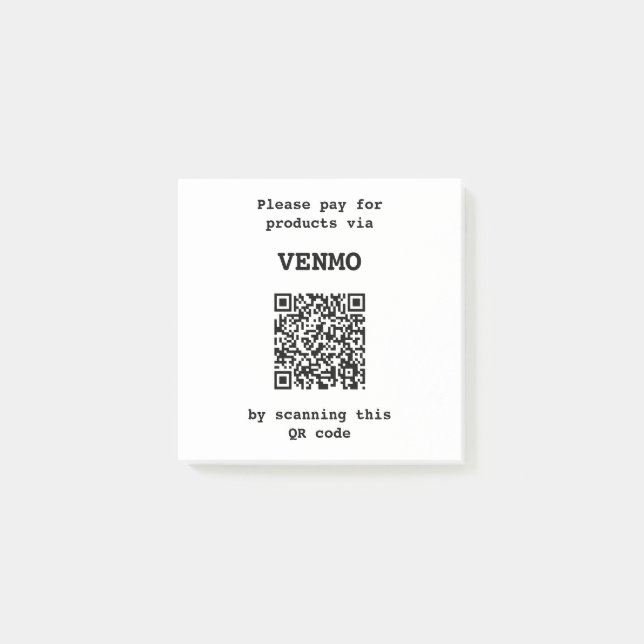 Customisable Payment Platform QR code  Post-it Notes (Front)