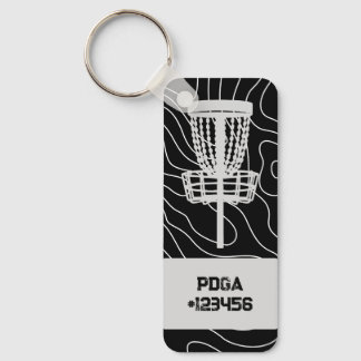 Customisable PDGA Number Disc Golf Keychain