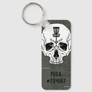 Customisable PDGA Number Disc Golf Keychain 