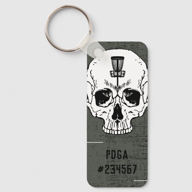 Customisable PDGA Number Disc Golf Keychain  (Front)