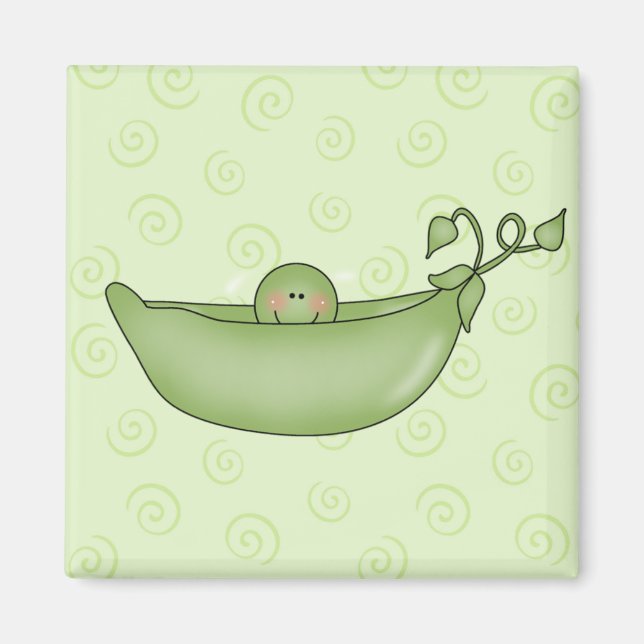 Customisable Pea in a Pod magnet (Front)
