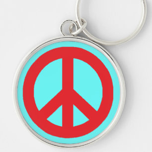 Customisable Peace Sign Key Ring