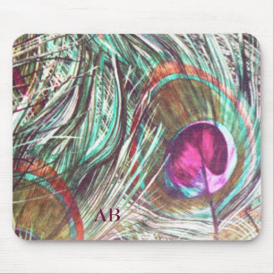 Customisable: Peacock feathers Mouse Pad