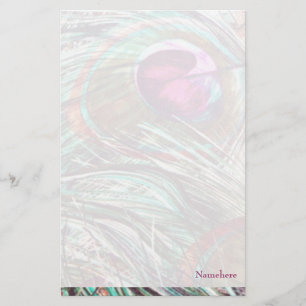 Customisable: Peacock feathers Stationery