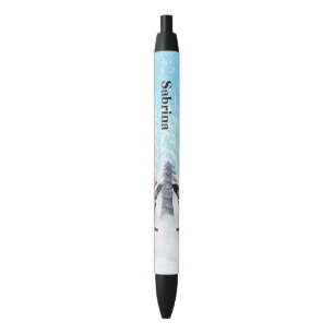 Customisable Penguin Black Ink Pen