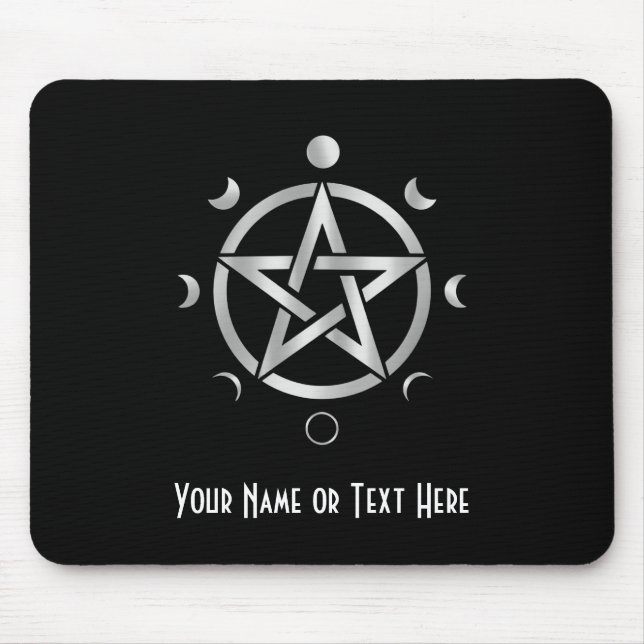 Customisable Pentacle Moon Phase Mouse Pad (Front)
