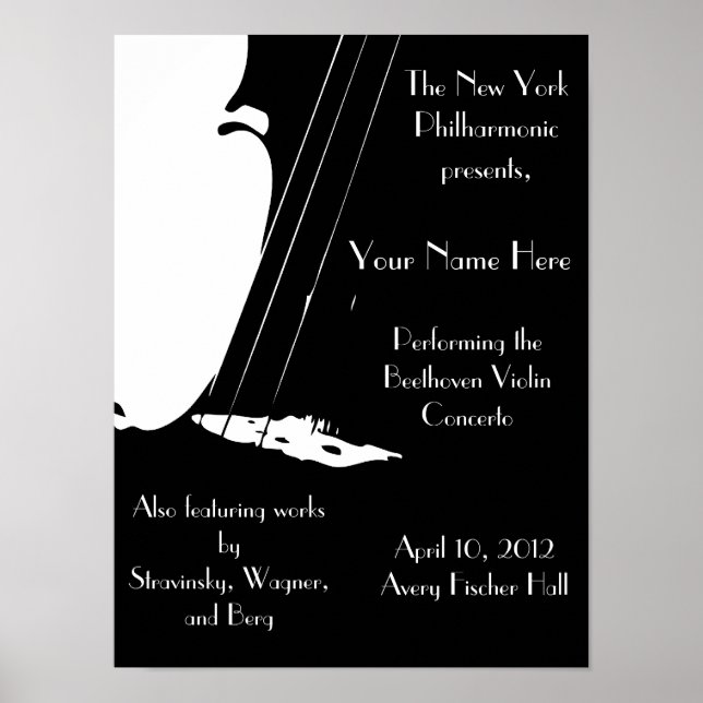 Customisable Performance Poster 12x16 (Front)