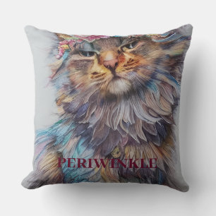 Customisable Persian Name & Photo Cute Cat Cushion