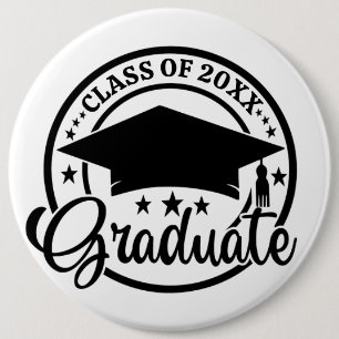 Customisable Personal Class of 20XX Graduate 6 Cm Round Badge