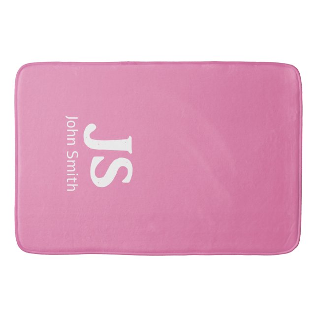 Customisable personal initials bath mat (Front)
