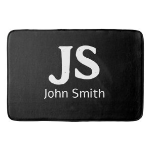 Customisable personal initials bath mat