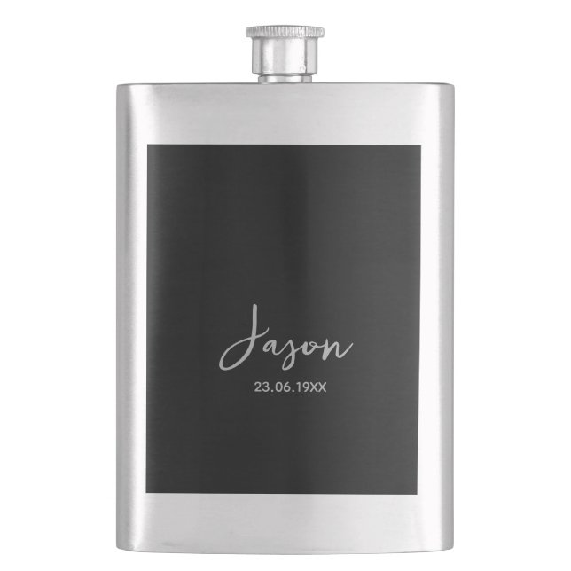 Customisable personal initials hip flask (Front)