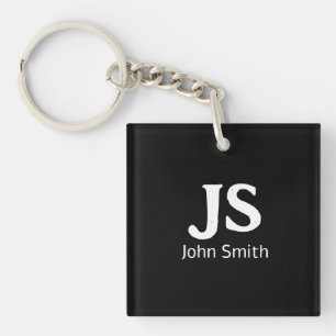 Customisable personal initials key ring