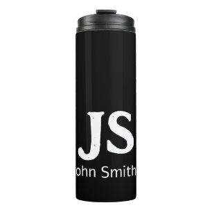 Customisable personal initials thermal tumbler