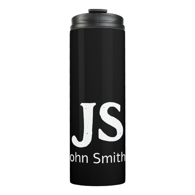 Customisable personal initials thermal tumbler (Front)