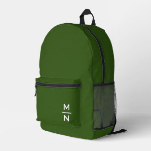Customisable personal monogram printed backpack