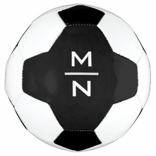 Customisable personal monogram soccer ball