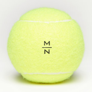 Customisable personal monogram tennis balls