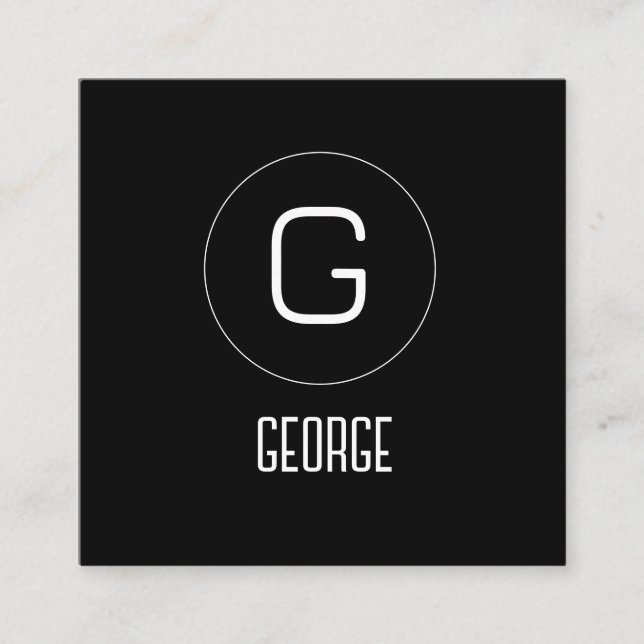 Customisable personal name logo  appointment card (Front)
