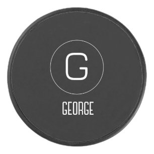 Customisable personal name logo  hockey puck