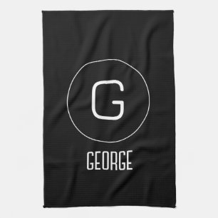 Customisable personal name logo  tea towel