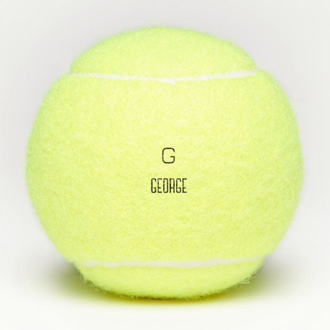 Customisable personal name logo  tennis balls (Front)