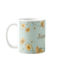 Customisable Personalise Floral Coffee Tea Cup Mug